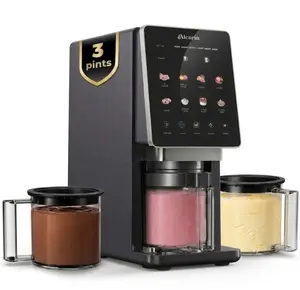 10-Program Electric Ice Cream Maker - 3 Pints Large Capacity - Perfect for High Protein, Keto & Vegan Desserts - Smooth Texture