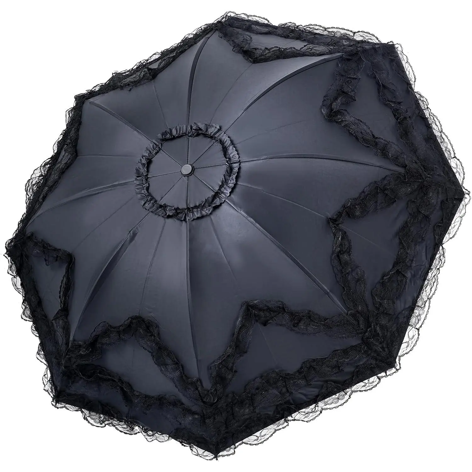 Lace Design Umbrella, Three-fold Umbrella, Sun Umbrella, Sunny and Rainy Folding Umbrella for Women