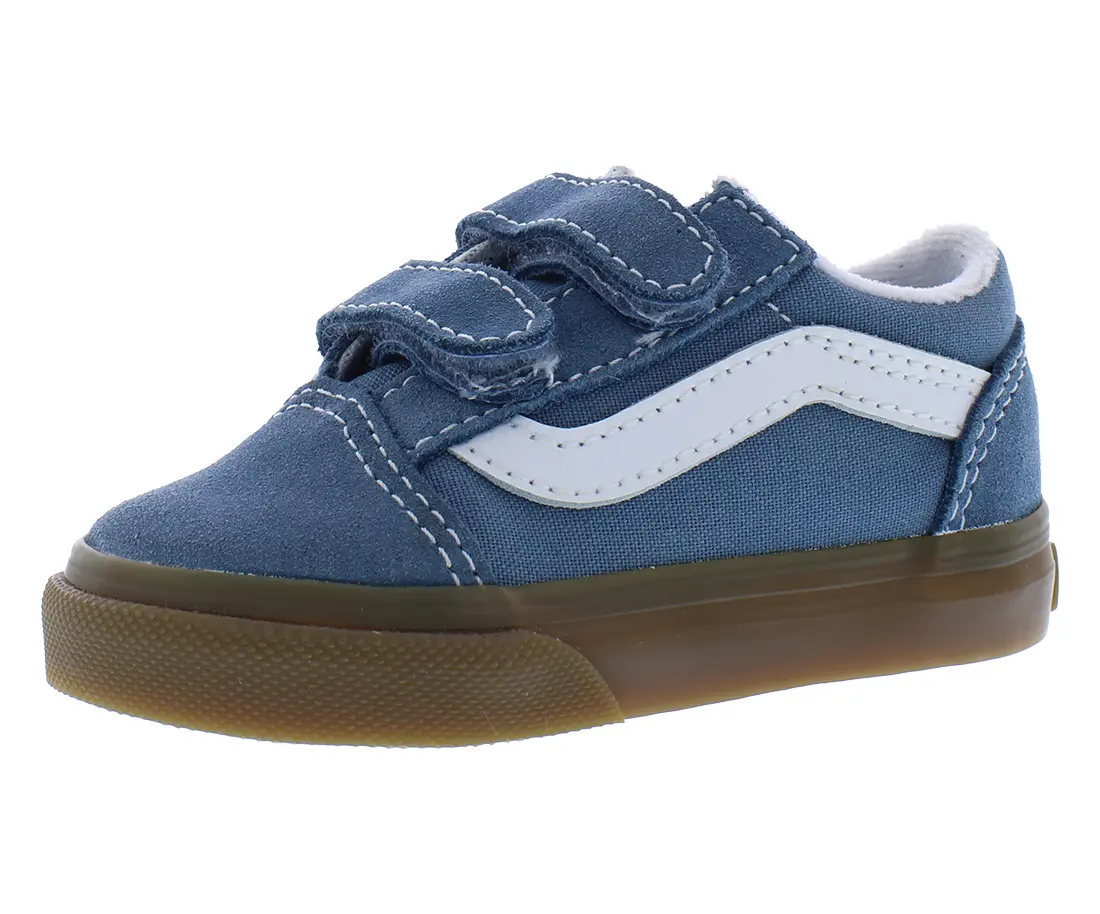 Vans Old Skool Suede Toddler Shoes, Easy Velcro Closure, Unisex Toddler Size for 2-3 Years, Infant-Friendly Design