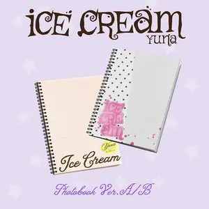 ITZY Yuna – 1st Mini Album ICE CREAM [Photobook Ver.] | Official K-Pop CD Album | A/B Versions | 72p Photobook + 2 Random Photocards
