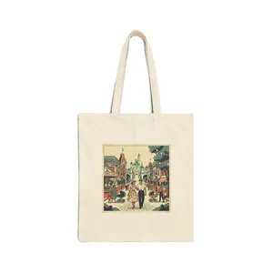 Vintage Main Street Theme Park Custom Tote Bag