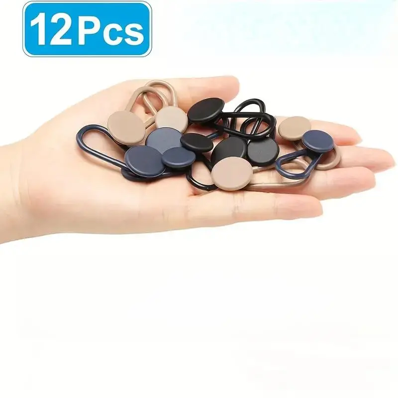 Expander Button for Extender Jeans Pants Collar, 12pcs Pants Waist No Sew Instant Extender Button for Men and Women, Pants Waist Extension 1-1.4 Inch