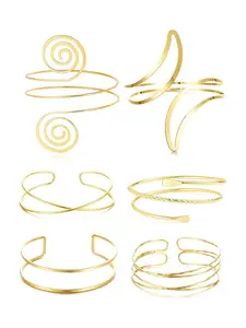 Minimalist Temperament Solid Color Arm Cuff, Wavy Cuff Bangle, Fashionable Bangle for Women & Girls, Trendy All-match & Exquisite Arm Jewelry for Birthday Gift, Modern Fashion Accessories