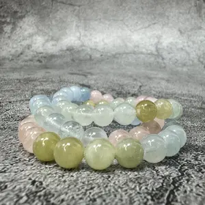 1  Morganite Bracelet - 8mm Beads - Natrual Crystals
