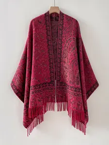 Women's Boho Style Scarf, Thick Woven Fabric, Fitted Design, Perfect for Fall & Winter, Casual Daily Wear Accessory