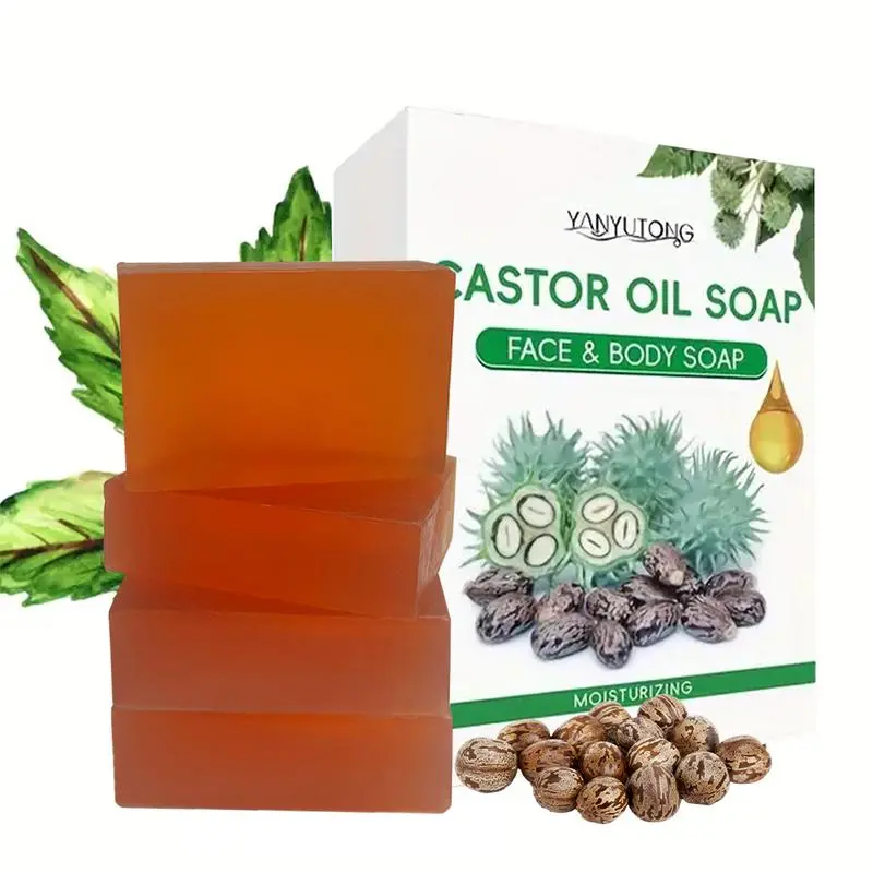 4PCS/2pcs Castor Oil Hair Strengthening Shampoo Bars – Natural Vegan Solid Shampoo for Regrowth, Moisturizes & Revitalizes Thinning Hair, Men & Women, Perfect Gifts