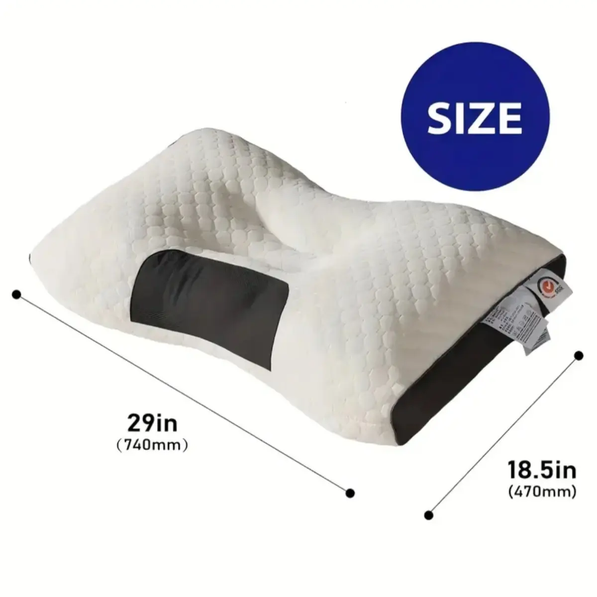 Soft Breathable Knitted Pillow - Neck Support, Washable, Reversible - All-Season Comfort (1 Piece)