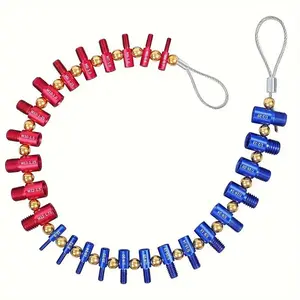 Nut & Bolt Thread Checker with Wire Lanyard, 26 Male/Female Gauges, 14 Standard & 12 Metric Sizes, Detachable Thread Size Gauge Tool for Measuring Bolt Or Hole Threads