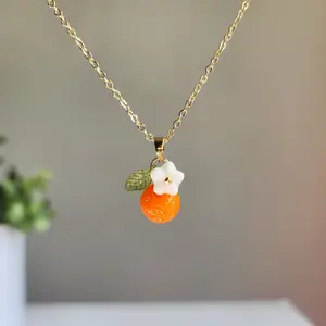 Custom Orange Necklace | Fruit Necklace Custom Orange Necklace | Fruit Necklace