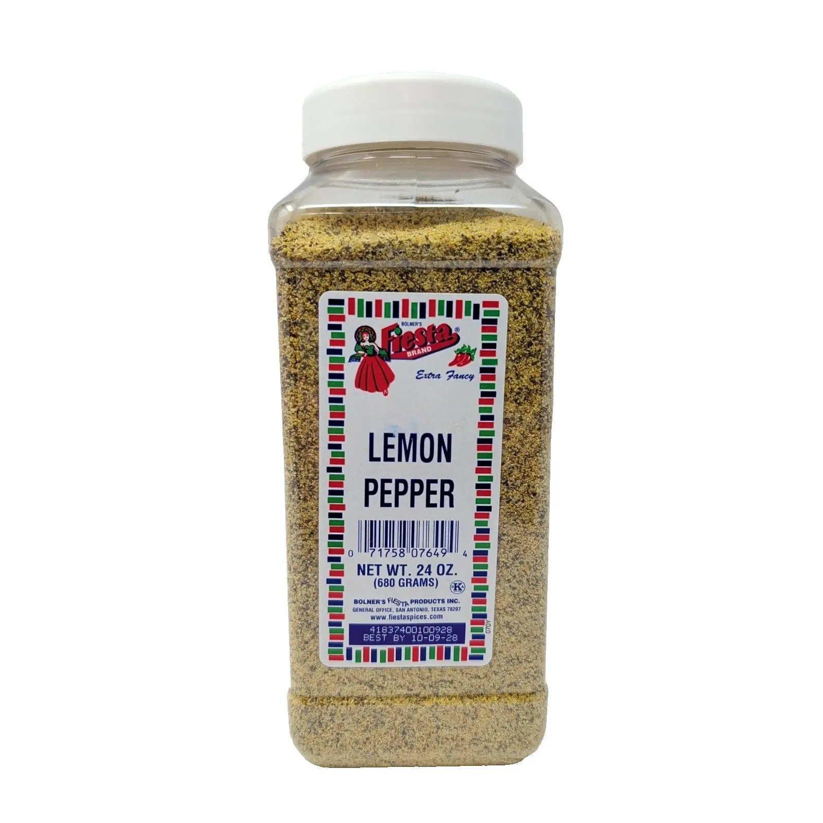 Bolner's Fiesta Lemon Pepper 24 Ounce Plastic Container