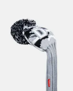 Ghost Golf Grey Camo Knit Head Cover - Premium 100% Acrylic Wool, Soft & Plush, Snug Fit, Superior Club Protection