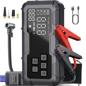 Jump starter with compressor, Joysync portable car battery booster with 150 PSI, cordless tire inflator with automatic shutoff and jump-start function, 12V 960A ultra-safe lithium jumper for car batteries