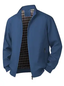 Men's Spring & Fall Casual Fashionable Jacket, Soft Warm Durable Easy Wash Plain Color, Daily Wear Fitted Casual Style Outerwear for Men