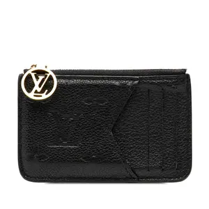 Pre-owned Louis Vuitton Calfskin Small Leather Goods Porte Carte Romy Monogram Empreinte Card Case Coin Case