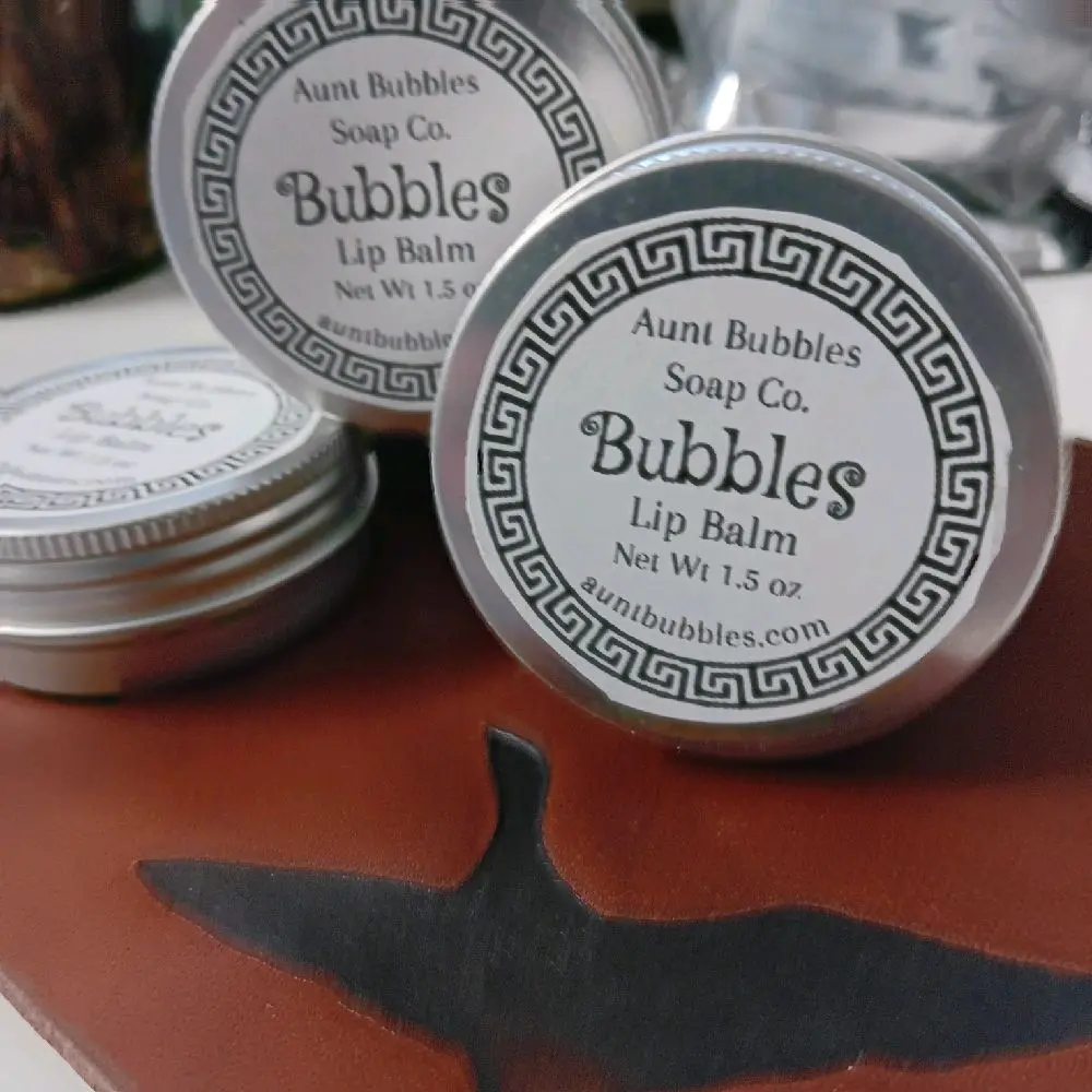Aunt Bubbles Soap Co. Tallow Lipbalm Tins - 1.5 oz Net Weight - Perfect for Dry Lips