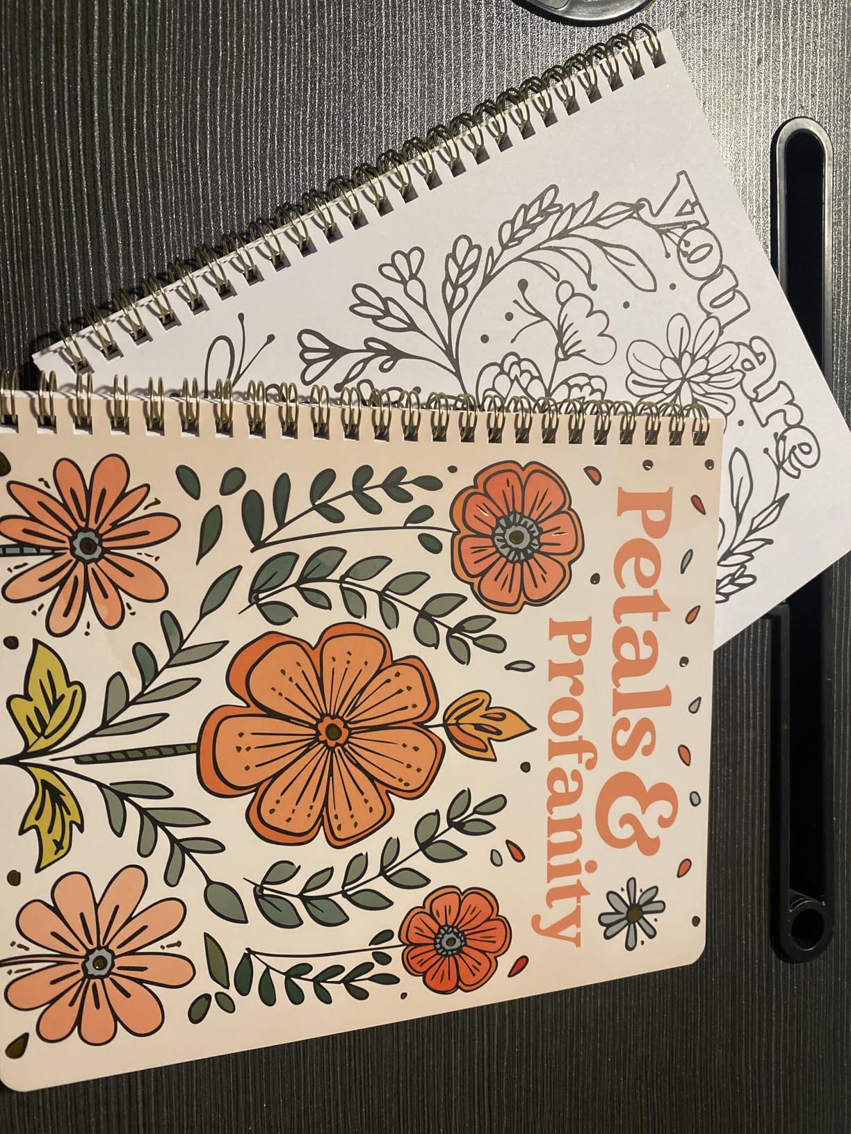 Beautiful Coloring Book Set of 2 for Adult Relaxation - Funny Coloring Books with Floral Designs for a lot of Laughs - The Perfect Stress-Relieving Gift for Women