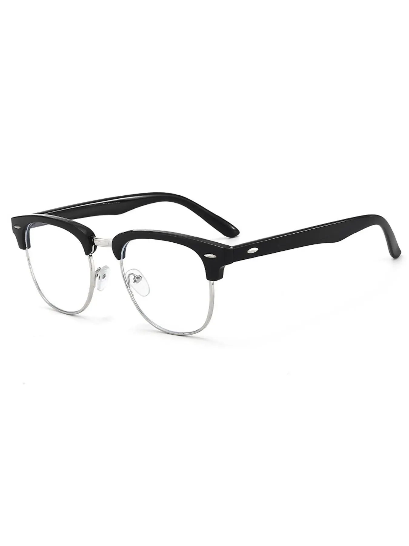 Simple Classic Unisex Browline Eyeglasses, Trendy Casual Eyeglasses for Everyday Use, Fashion Accessories for Outdoor Activitie, Basic Fashion Eyeglasses for Women & Men, Fashion Eyeglasses for Work, Daily Clothing Decor, Anti Blue Glasses