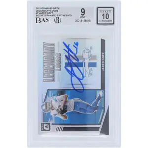 Jared Goff Detroit Lions Autographed 2021 Panini Donruss Optic Legendary Logos #LL-7 Beckett Fanatics Witnessed Authenticated 9/10 Card - Fanatics Authentic Certified