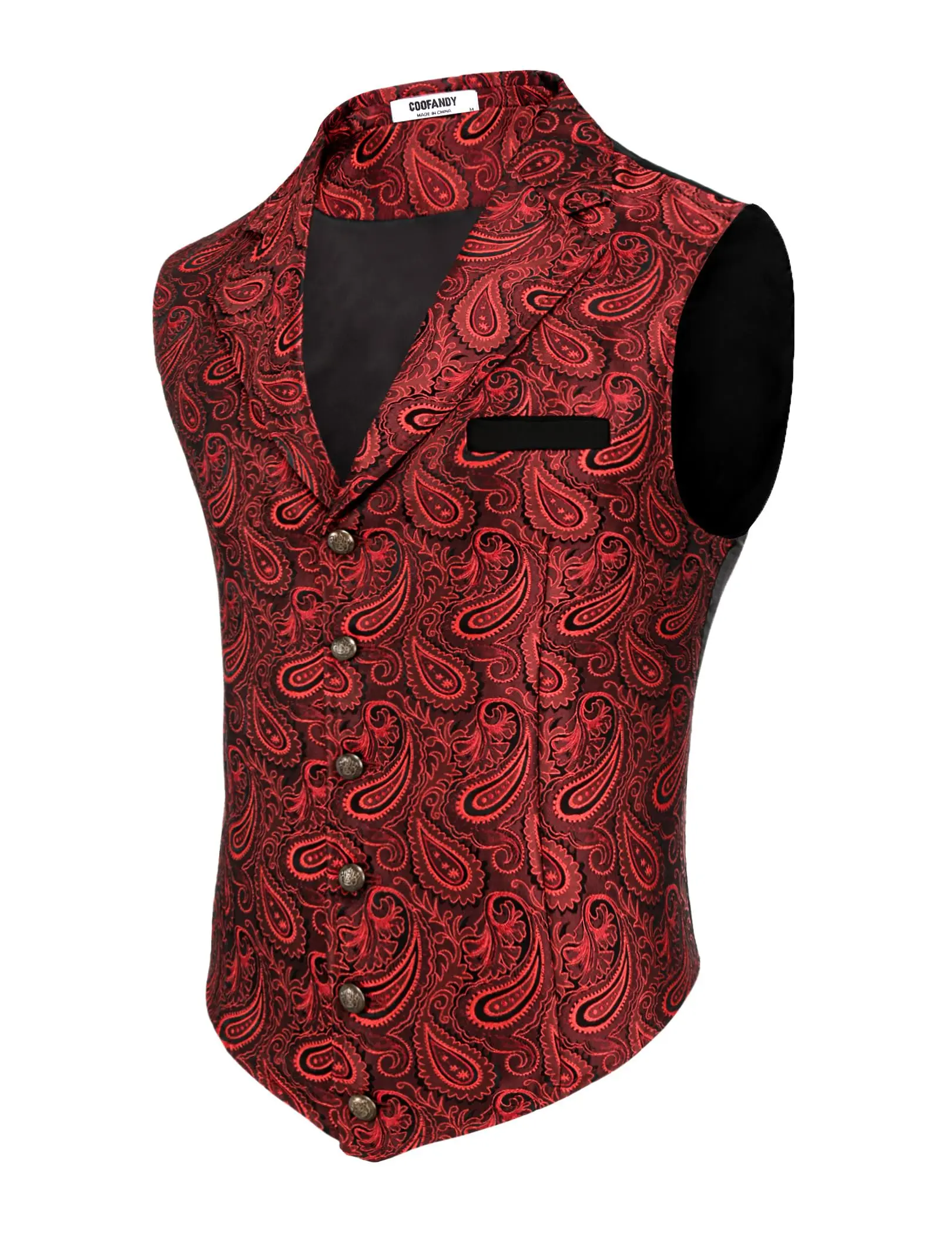 Bright Red Paisley
