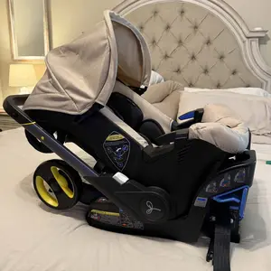 Baby Stroller with Free Bag ,Newborn Stroller,Foldable Stroller Legs,Equipped with Chest Clip,One-Click Contraction Function,Alloy Metal Material,4-wheel Travel Toddler Stroller