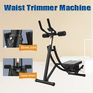 Foldable Sit Up Bench Abdominal Cruncher Trainer for Ab Exercises Durable Home Fitness Equipment Stable Core Training Space Saving Portable Design with Bevel Joint & Display Screen
