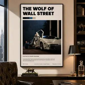 The Wolf of Wall Street Poster – Lightweight Premium Archival Paper Print, Modern Movie Wall Art Decor