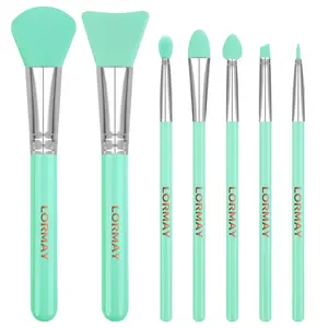 LORMAY 7 Pcs Silicone Brush Applicator Kit for UV Resin Epoxy Art Crafting and Cream Makeup Products