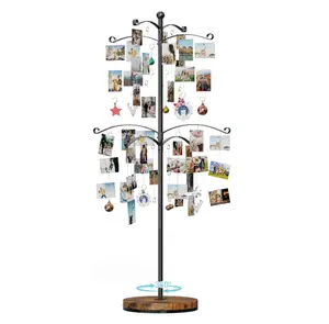 Metal Photo Display Tree, 90 Clips Holder for 4x6, 5x7 Picture Frames Hanging & Gift Card Display, Versatile Home Decor for Family Collage Frame Christmas Theme Festival Events Set Wedding