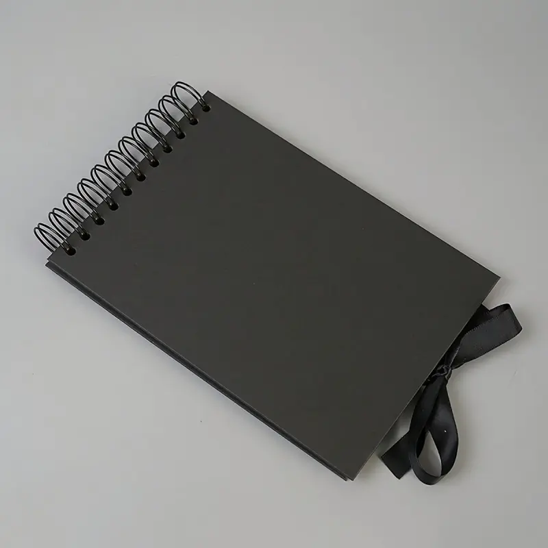 1 pack 60-page scrapbook album, small size - Kraft paper wedding guest signing book and anniversary keepsake, DIY craft project, black and white Christmas gift, Scrapbooking