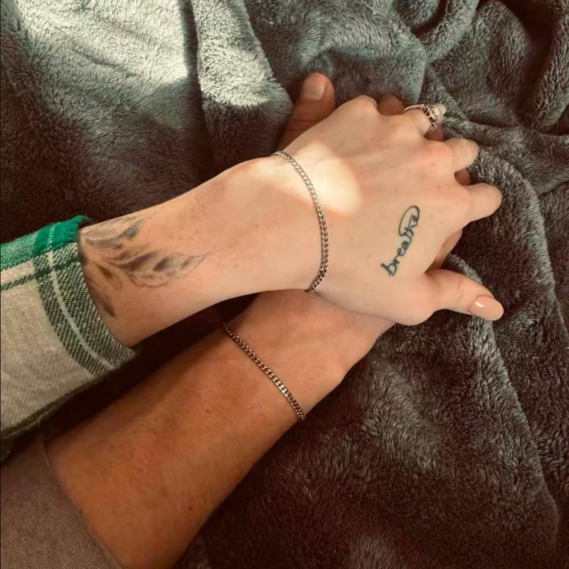 Permanent Couples Bracelets - Unisex Stainless Steel Hypoallergenic Gold/Silver Interlocked Bracelets with Adjustment Tool for Romantic Lifetime Promise - Perfect for Date Night or Anniversary - Perfect Birthday Gift