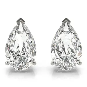 Pear Shape Lab-Grown Diamond Stud Earrings