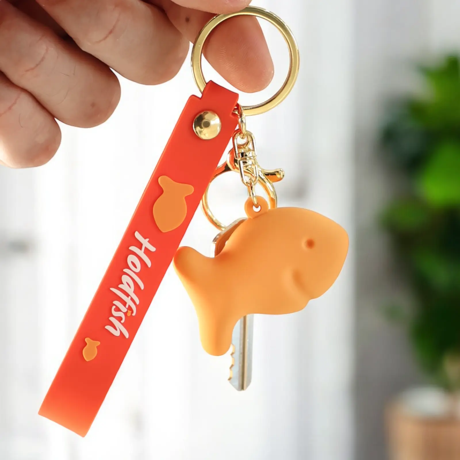 Goldfish Keychain, Gift Idea for Goldfish Crackers Lovers, Teacher Gift, Gift for Her and Him