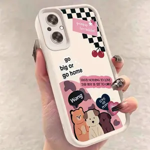 1 Piece Durable F21Pro 5G Silicone White puppy Case For OPPO F21 Pro 5G Featuring Shockproof In Entertainment