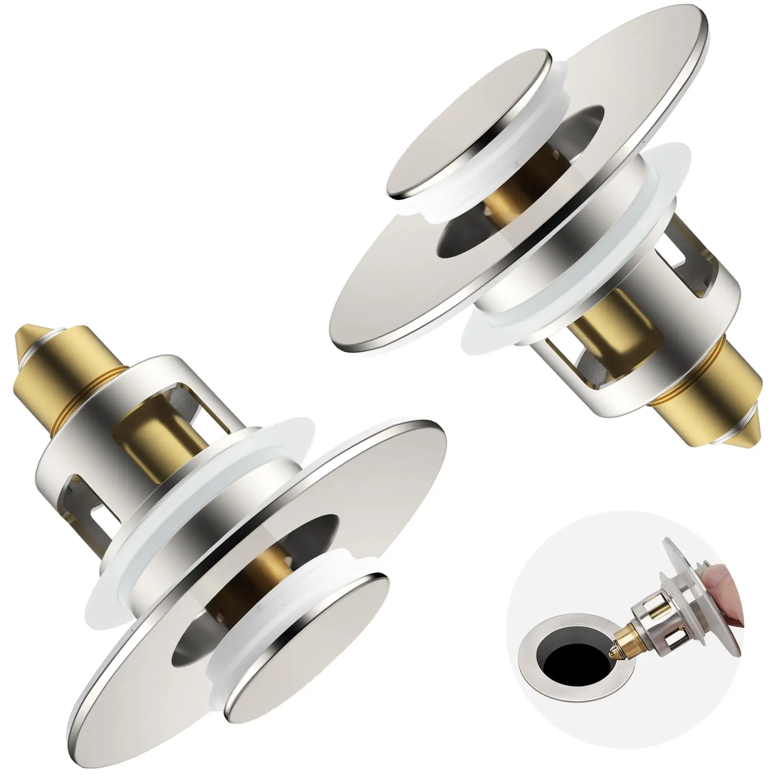2 PACK - Brushed Nickel