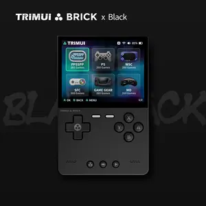 Trimui Brick Handheld Game Console, 3.2 Inch IPS Display, Linux System, Metal Back Panel, LED Lighting, Free Keycap Gift