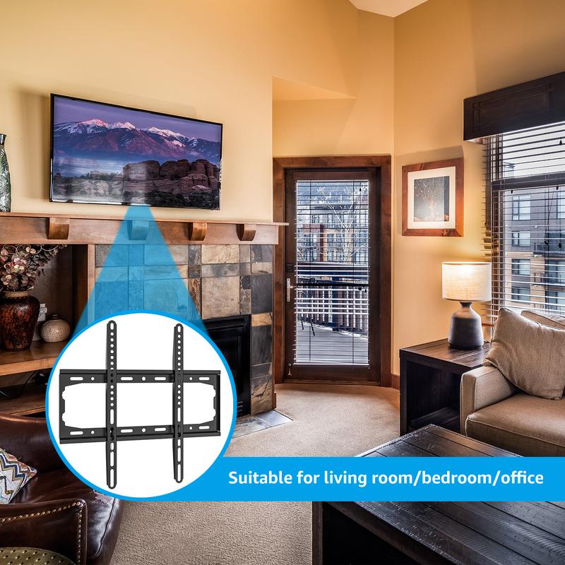 Universal Ultra-Thin Tiltable TV Wall Mount, Fits 14-42 Inch Flat Curved Screens, 25kg/55lbs Load Capacity, Max Vesa 200x200mm, TV Mount Bracket Universal Ultra-Thin Tiltable TV Wall Mount, Fits 14-42 Inch Flat Curved Screens, 25kg/55lbs Load Capacity, Max Vesa 200x200mm, TV Mount Bracket