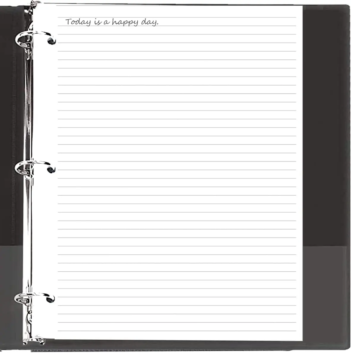 A4 Lined Refill Paper, 3-Hole Punched Ruled Filler Paper, 100Sheets / 200Pages Loose-Leaf Paper, 100gsm White Paper, 8.5'' x 11''