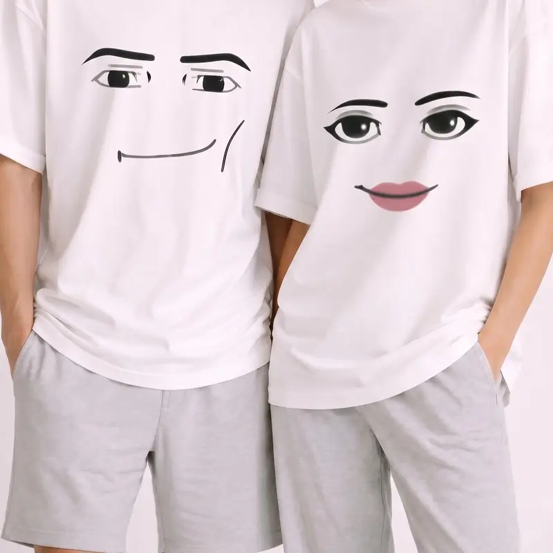 Funny Couple Matching Shirts Cute Unisex Graphic T-Shirt Matching Tees for Couples Boyfriend Girlfriend Gift Casual Summer Cotton Tee