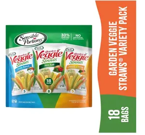 Sensible Portions Garden Veggie Snacks - Veggie Straws Variety Pack, 18ct Polybag