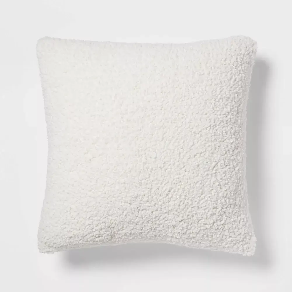 Traditional Cozy Faux Shearling Fur Decorative Throw Pillow Traditional Cozy Faux Shearling Fur Decorative Throw Pillow