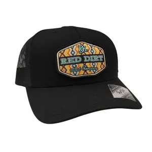 Red Dirt Hat Co. Unisex Free Rein Black Mesh Back Snapback Hats