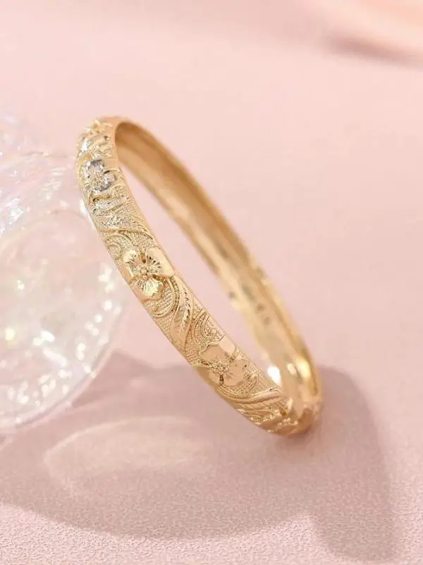 Women's Flower Bangle Bracelet, Fashion Costume Jewelry Accessory, Bangles