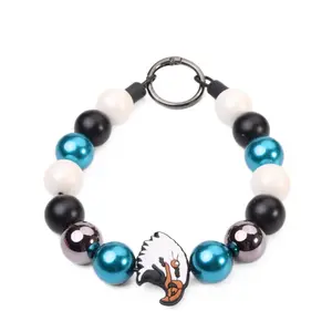 Game Day Eagle Beaded Dog Collar