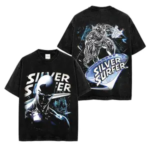 Silver Surfer Premium Acid Washed Shirt V2, Norrin Radd Shirt, Cosmic Hero Shirt, Comic Book Fans Shirt, Superhero T-Shirt, Graphic Tee