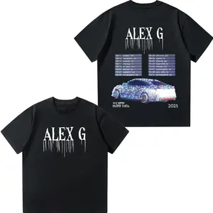 Alex G Artist Tour 2025 T Shirts Colorful Fashion Graphic Print T-shirts Summer Women Causal Tops Unisex Vintage Cotton Tees Y2K UXR