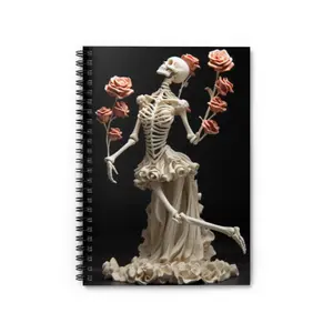 Skeleton Wedding Spiral Notebook, Dark Academia  Gothic Notebook, Goth, Junk Journal, Skull Notebook