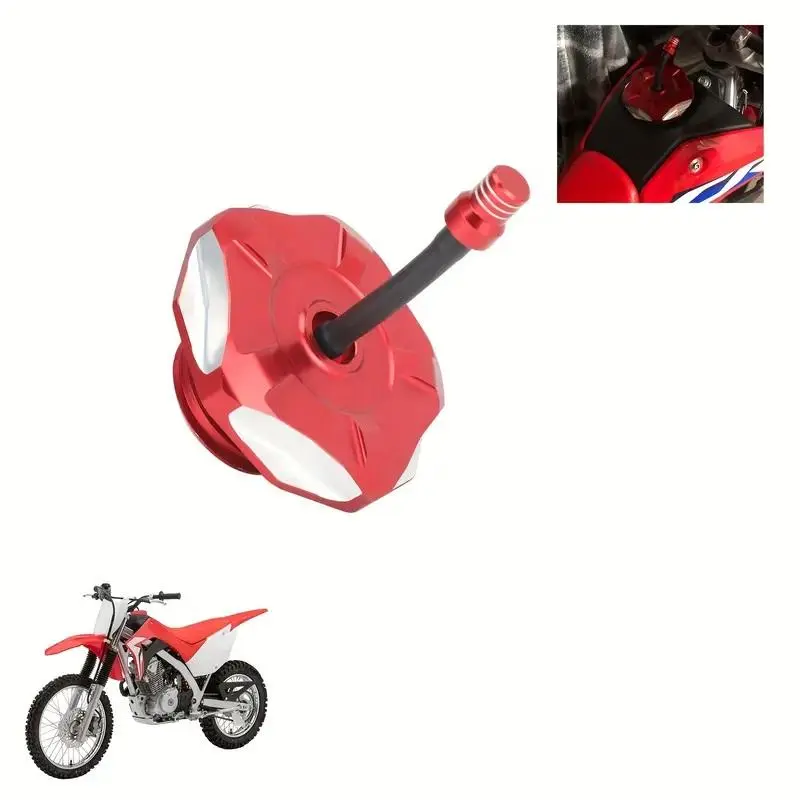Dirt Bike Motorcycle Motorbike Gas Fuel Tank Cap Cover Replacement Parts with Vent Hose CNC Racing for CRF 110 125F CRF110 CRF125F CRF125FB Big Wheel 2019-2024