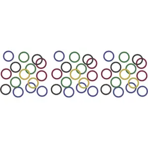Sports Party Rings Deluxe Sparkle Confetti – 3 Pack, Multicolor Glittered Ring-Shaped Table Scatter for World Sports & Athletic-Themed Parties, Fun Event Décor for Global Watch Party, 1½ Oz