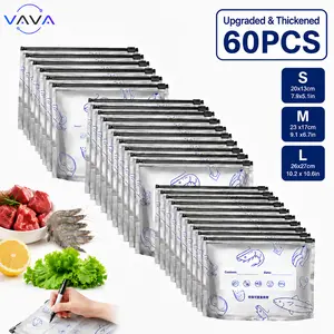 【TikTokShopBlackFriday】New reusable upgraded thickened upright aluminum foil sealing storage bags, with labels and zipper locks, suitable for washable kitchen items like vegetables, fruits, and meat, perfect for Thanksgiving, Christmas, and New Year gifts