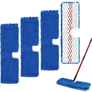 4 Pack Mop Head Compatible with 'N More Microfiber Dual or 3-Action Flip Mop Refill Mop Replace Pads for Ocedar Dual-Action Flip Mop,Reusable & Washable Pad
